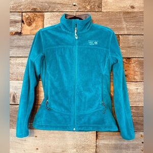 Mountain Hardwear Teal Full Zip Fleece Jacket size S
